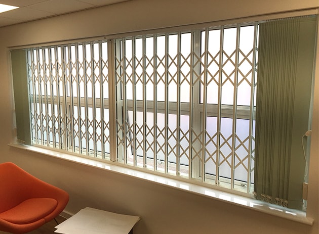 Retractable Security Gates for Office Windows